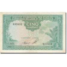 Banknot, FRANCUSKIE INDOCHINY, 5 Piastres = 5 Dong, 1953, Undated (1953)