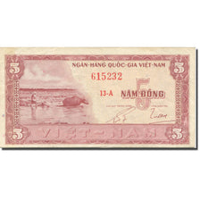 Banknote, South Viet Nam, 5 D<ox>ng, 1955, Undated (1955), KM:13a, VF(20-25)