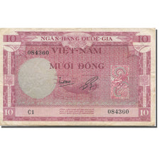 Banknote, South Viet Nam, 10 D<ox>ng, 1955, Undated (1955), KM:3a, VF(20-25)