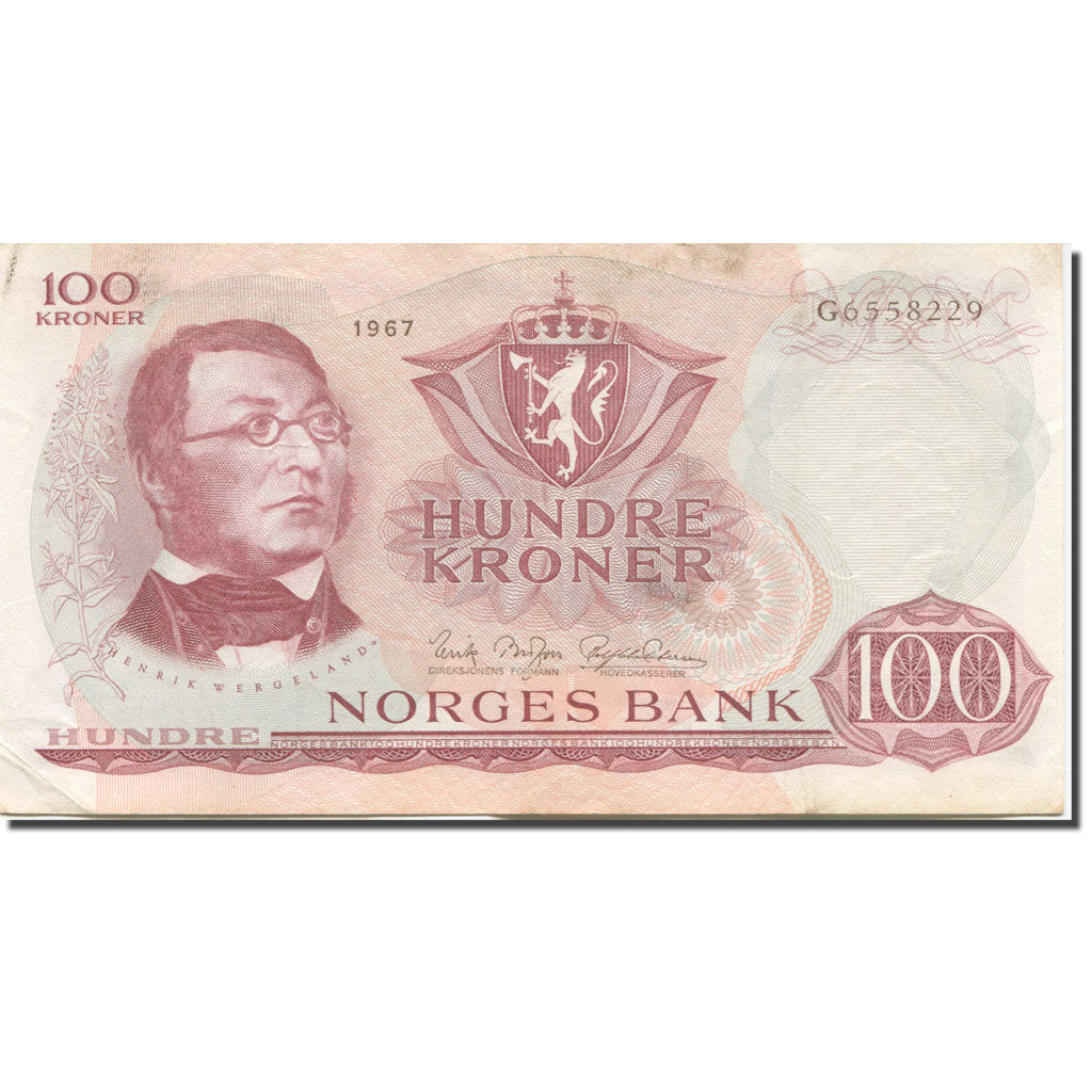 Banknote, Norway, 100 Kroner, 1967, Undated (1967), KM:38b, VF(20-25)