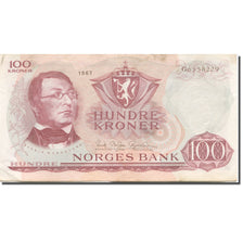 Banknote, Norway, 100 Kroner, 1967, Undated (1967), KM:38b, VF(20-25)