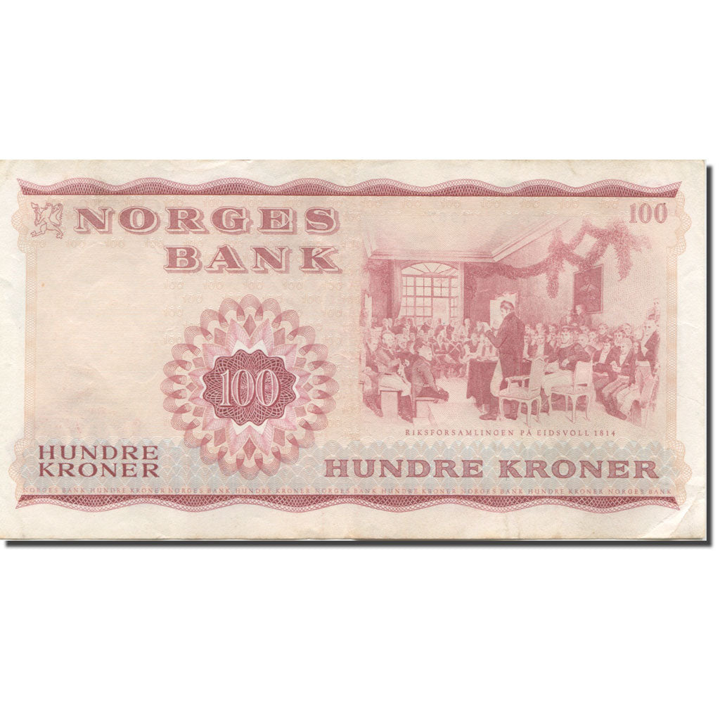 Banknote, Norway, 100 Kroner, 1967, Undated (1967), KM:38b, VF(20-25)