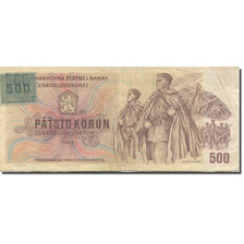 Banknot, Czechy, 500 Korun, 1973, Undated (1973), KM:2, EF(40-45)