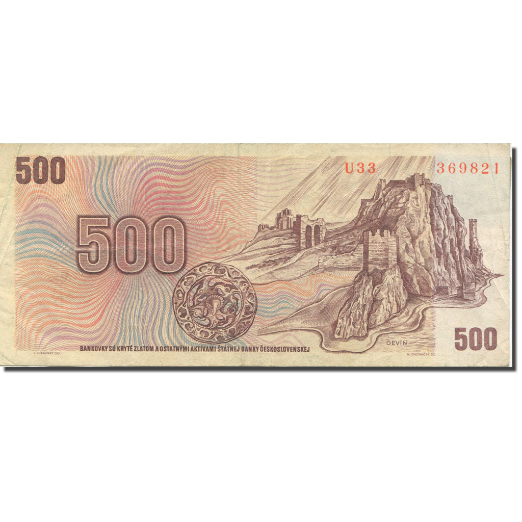 Banknote, Czech Republic, 500 Korun, 1973, Undated (1973), KM:2, EF(40-45)