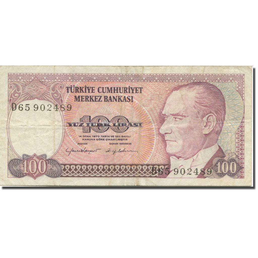 Geldschein, Türkei, 100 Lira, 1984, 1984 (Old Date : 1970), KM:194a, S