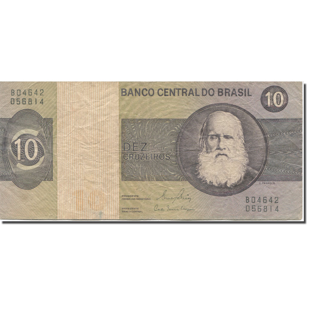 Banconote, Brasile, 10 Cruzeiros, 1980, Undated (1980), KM:193e, MB