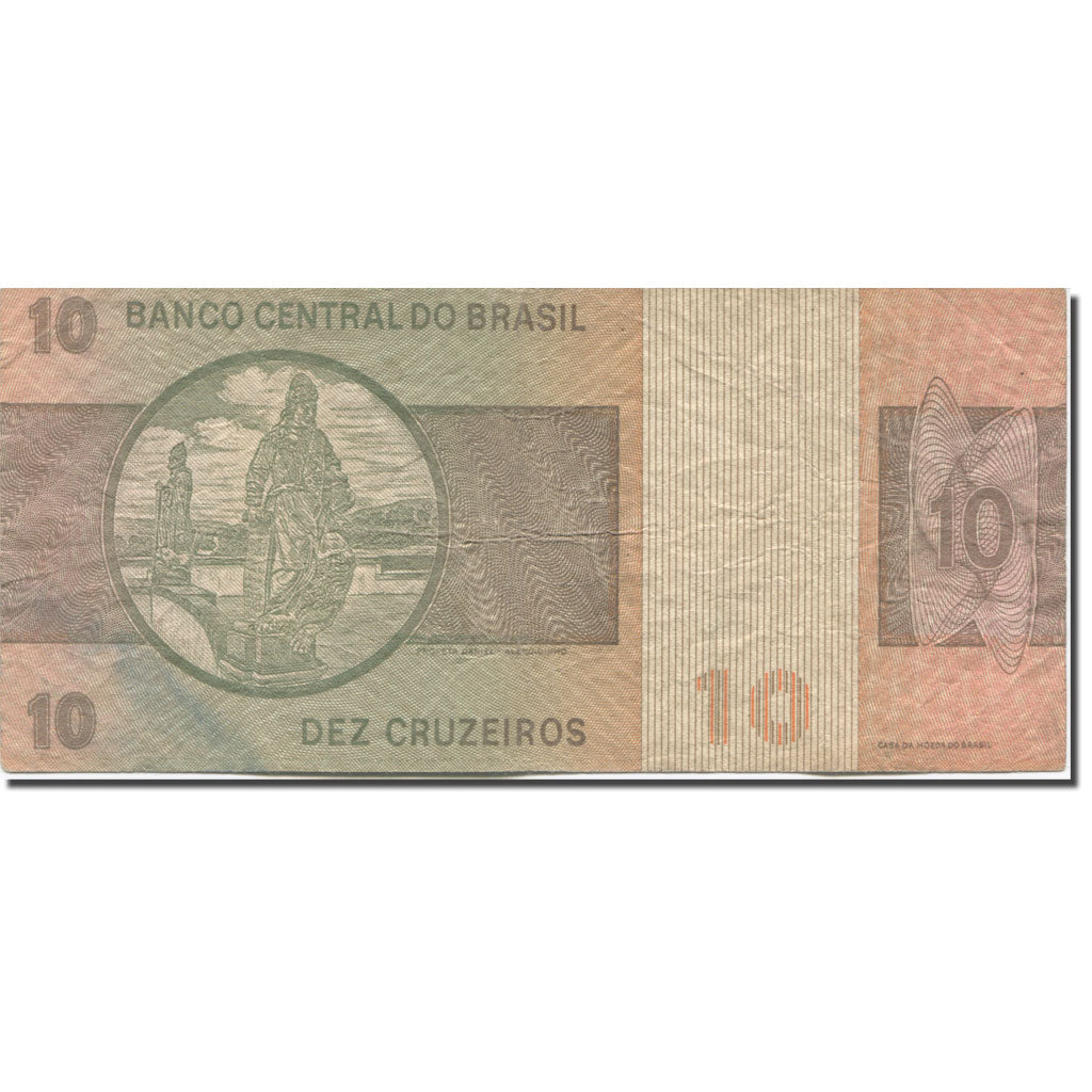 Banconote, Brasile, 10 Cruzeiros, 1980, Undated (1980), KM:193e, MB