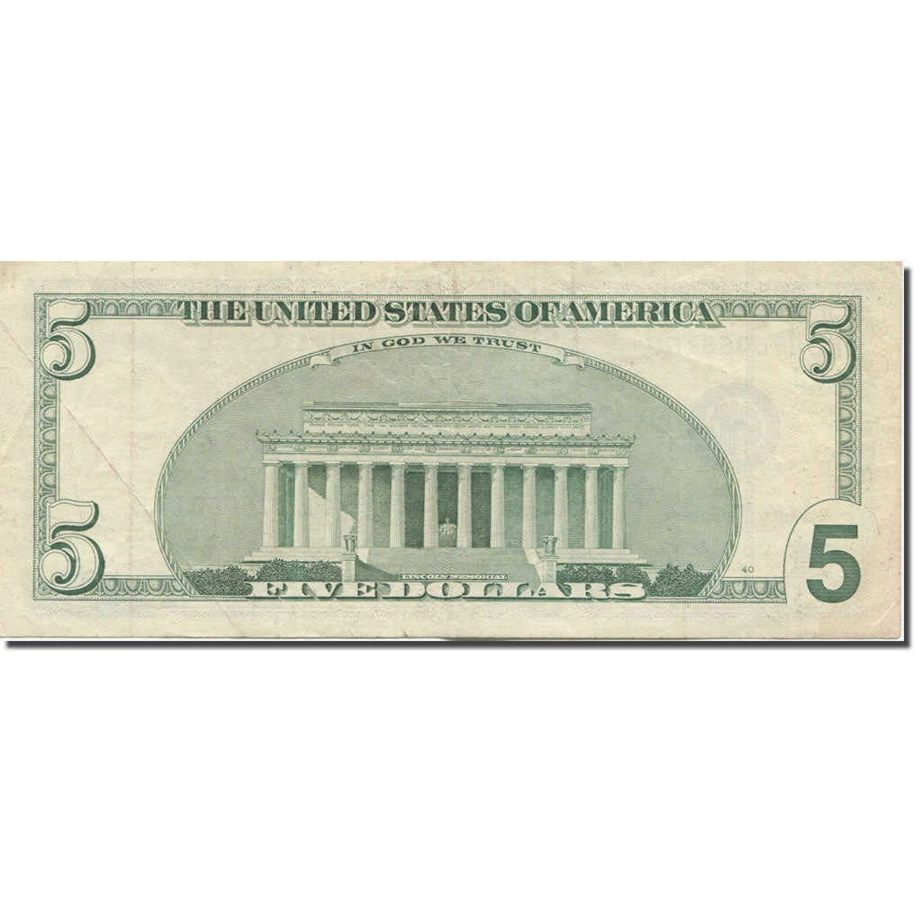 Banknote, United States, Five Dollars, 2003-2007, Undated (2003-07), KM:4861