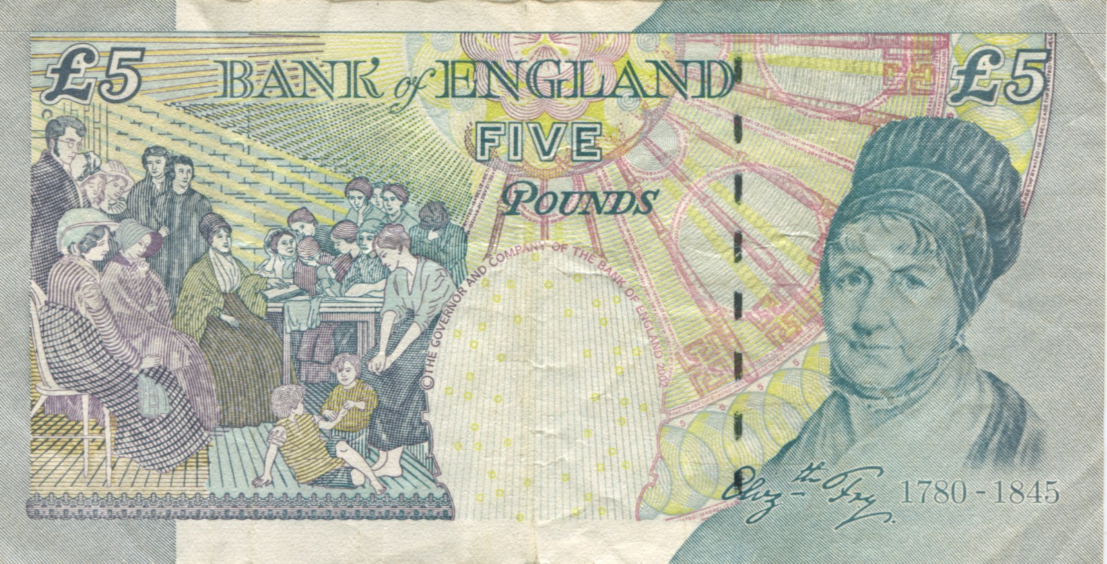 Banknote, Great Britain, 5 Pounds, 2002-2003, Undated (2002-03), KM:391b