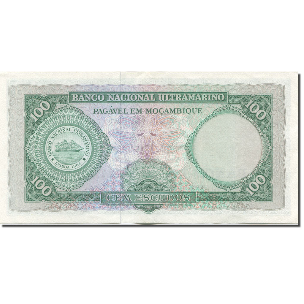 Banknot, Mozambik, 100 Escudos, 1976, 1976 - (old date 27.3.1961), KM:117a