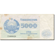 Banknote, Uzbekistan, 5000 Sum, 1992, Undated (1992), KM:71a, VG(8-10)