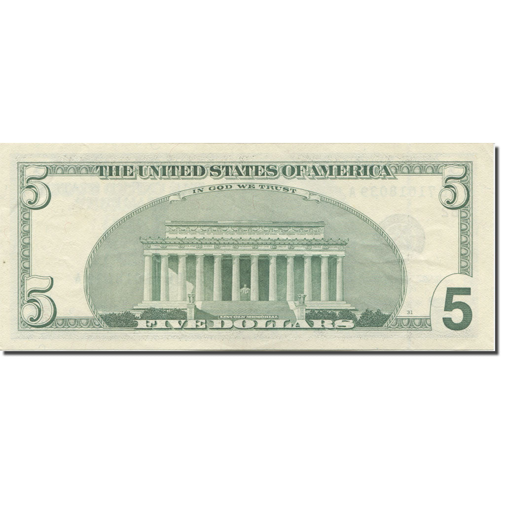 Banknote, United States, Five Dollars, 1999, Undated (1999), KM:4519, UNC(63)