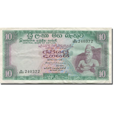 Banknote, Ceylon, 10 Rupees, 1975, 1975-10-06, KM:74c, AU(55-58)