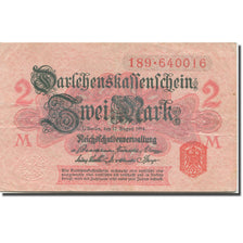 Billete, 2 Mark, 1914, Alemania, 1914-08-12, KM:54, MBC
