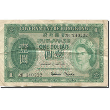 Banknote, Hong Kong, 1 Dollar, 1956, 1956-06-01, KM:324Ab, VF(20-25)