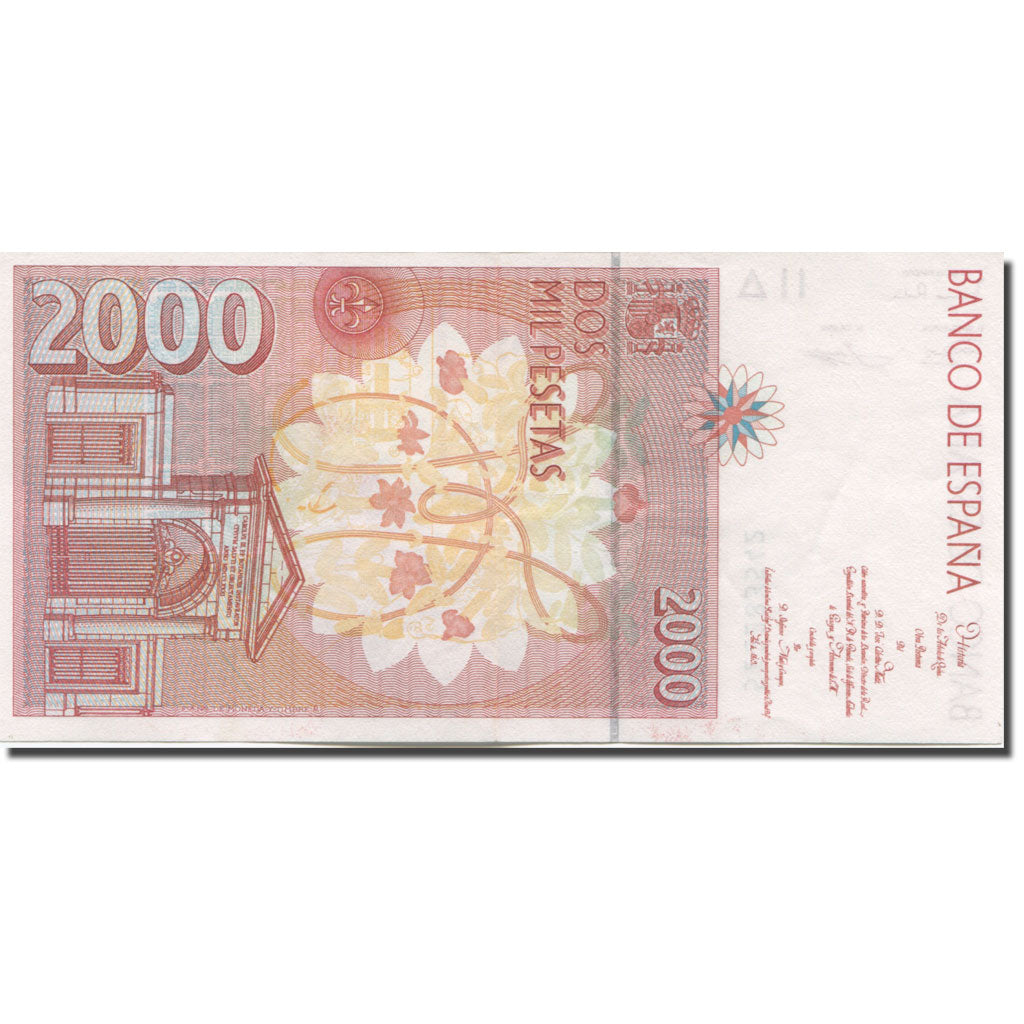 Banknote, Spain, 2000 Pesetas, 1992, 1992-04-24, KM:162, AU(55-58)