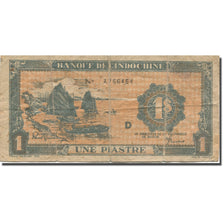 Banknote, FRENCH INDO-CHINA, 1 Piastre, 1945, Undated (1945), KM:58c, AG(1-3)