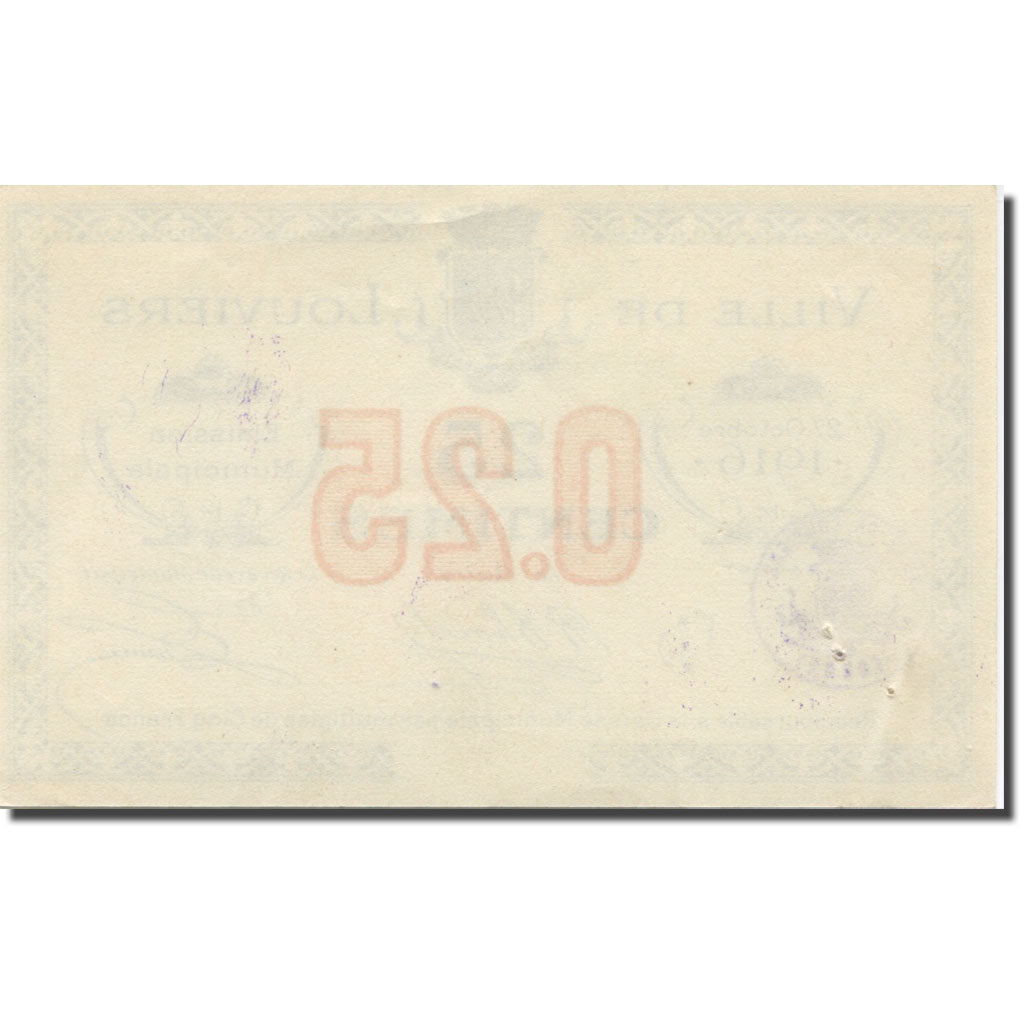 França, Louviers, 25 Centimes, 1916, UNC(63), Pirot:27-21