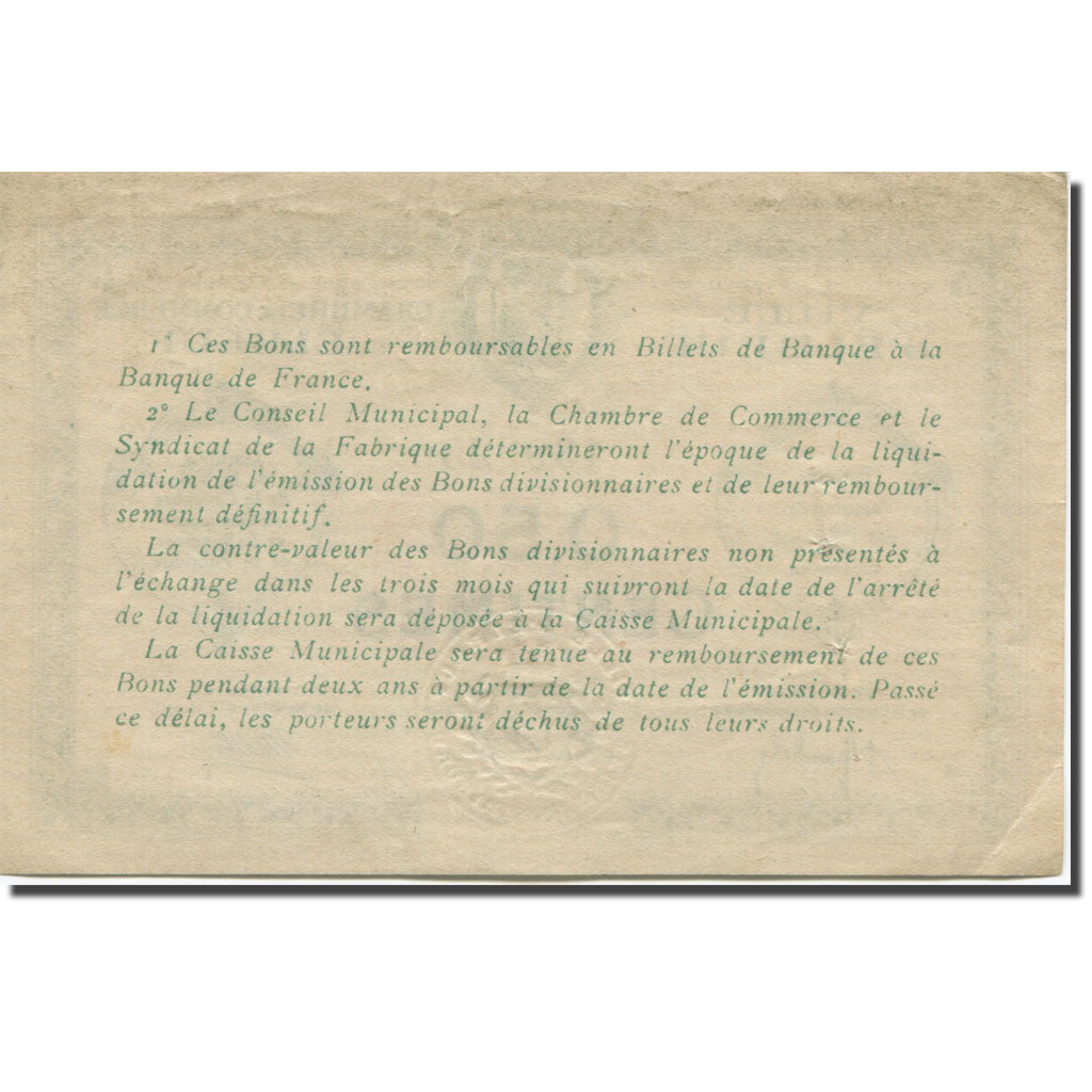Francia, Elbeuf, 50 Centimes, SPL, Pirot:55-1