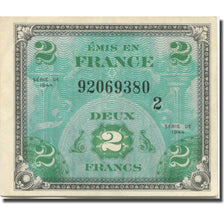 France, 2 Francs, Flag/France, 1944, Undated (1944), AU(50-53), Fayette:VF16.2