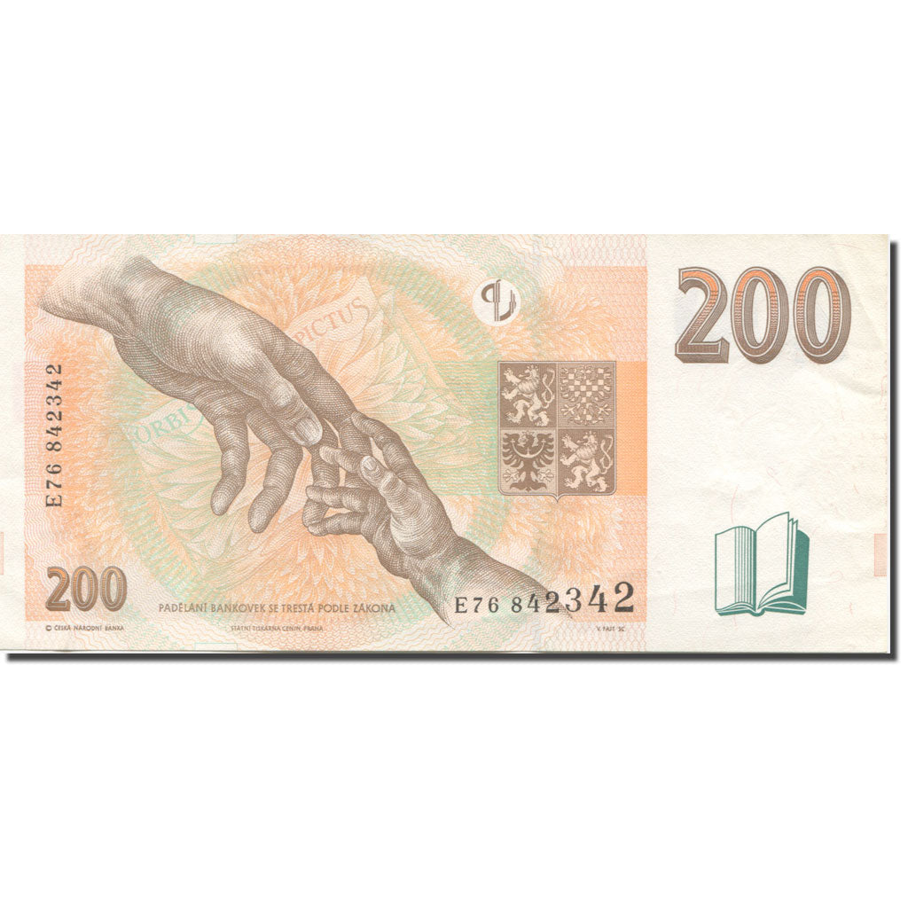 Banknote, Czech Republic, 200 Korun, 1998, Undated (1998), KM:19, AU(55-58)