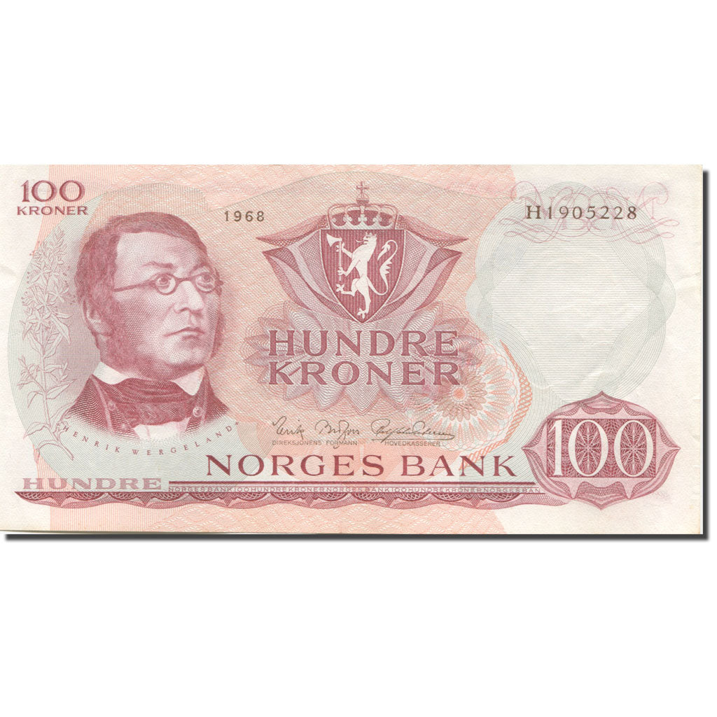 Banknote, Norway, 100 Kroner, 1968, undated (1968), KM:38b, EF(40-45)