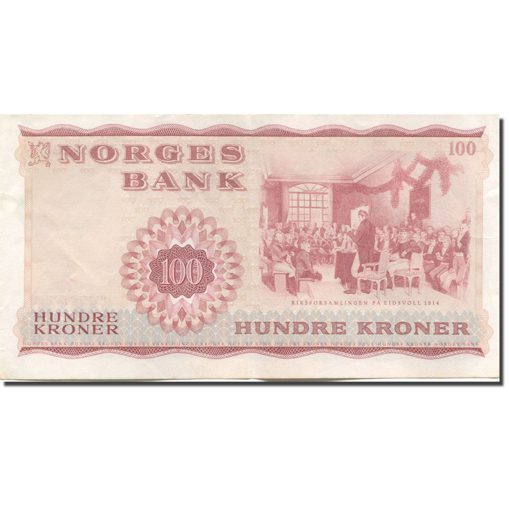 Banknote, Norway, 100 Kroner, 1968, undated (1968), KM:38b, EF(40-45)