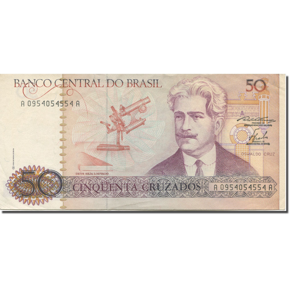 Banconote, Brasile, 50 Cruzados, 1986, Undated (1986), KM:210a, BB