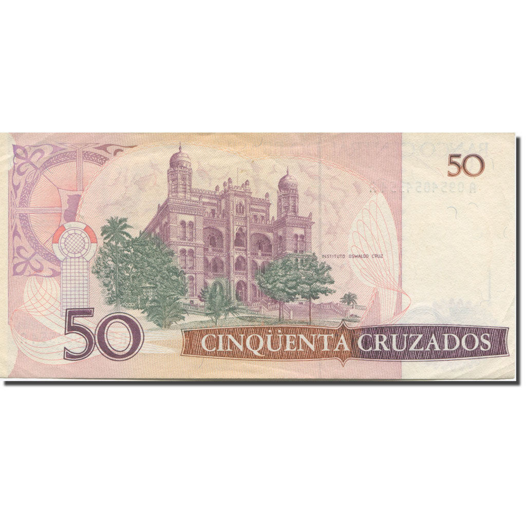 Banconote, Brasile, 50 Cruzados, 1986, Undated (1986), KM:210a, BB