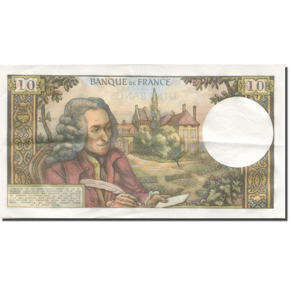 Francia, 10 Francs, Voltaire, 1969, 1969-05-08, MBC, Fayette:62.38, KM:147c