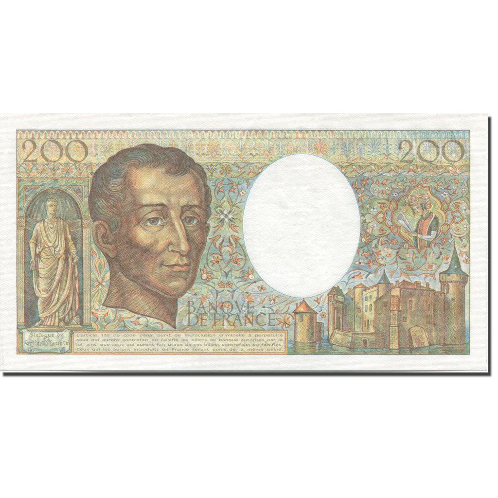 France, 200 Francs, Montesquieu, 1983, Undated (1983), UNC(65-70), Fayette:70.3