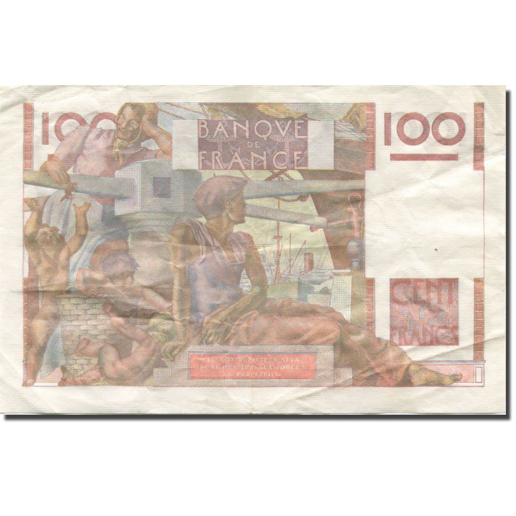 França, 100 Francs, Jeune Paysan, 1951, 1951-11-02, VF(20-25), Fayette:28.30