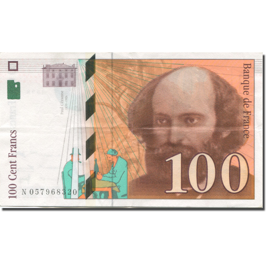 France, 100 Francs, Cézanne, 1998, Undated (1998), TTB, Fayette:74.2, KM:158a