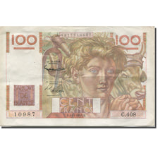 França, 100 Francs, Jeune Paysan, 1951, 1951-11-02, VF(20-25), Fayette:28.30