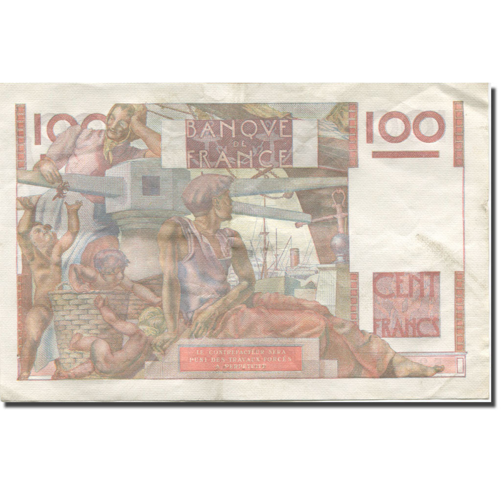 Francja, 100 Francs, Jeune Paysan, 1952, 1952-04-03, VF(20-25), Fayette:28.35