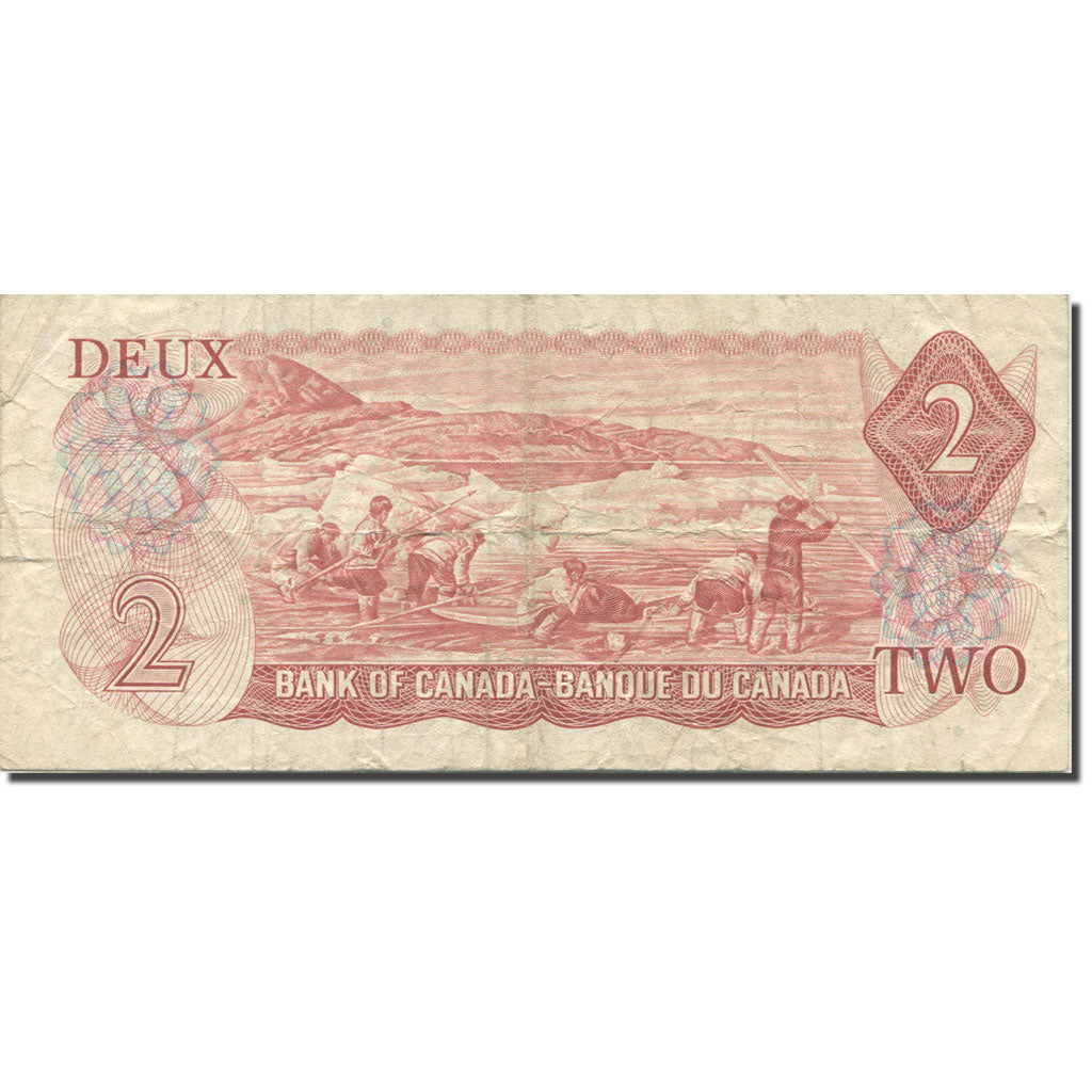 Banknote, Canada, 2 Dollars, 1974, Undated (1974), KM:86a, VF(20-25)