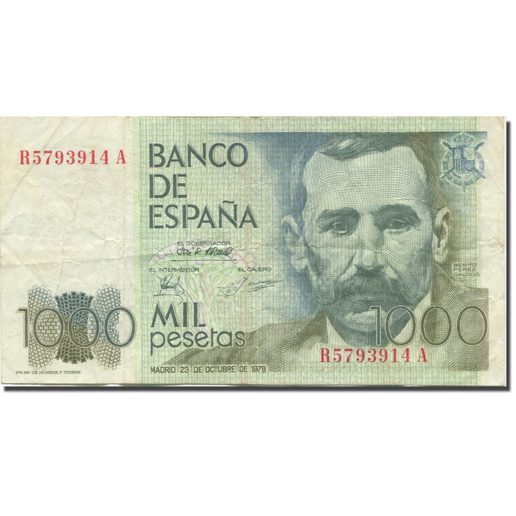 Geldschein, Spanien, 1000 Pesetas, 1979, 1979-10-23, KM:158, S