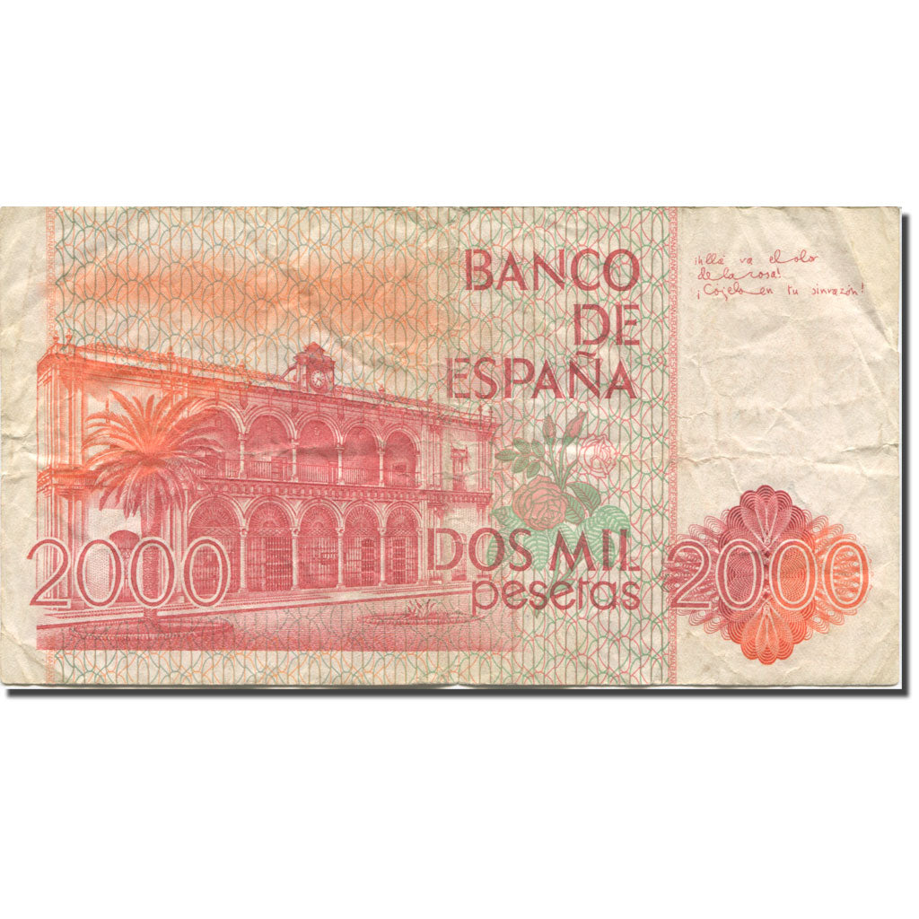 Banknote, Spain, 2000 Pesetas, 1980, 1980-07-22, KM:159, VF(20-25)