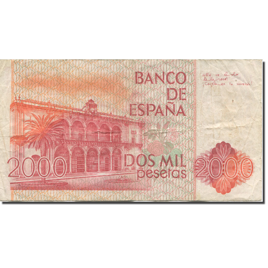 Billete, 2000 Pesetas, 1980, España, 1980-07-22, KM:159, BC