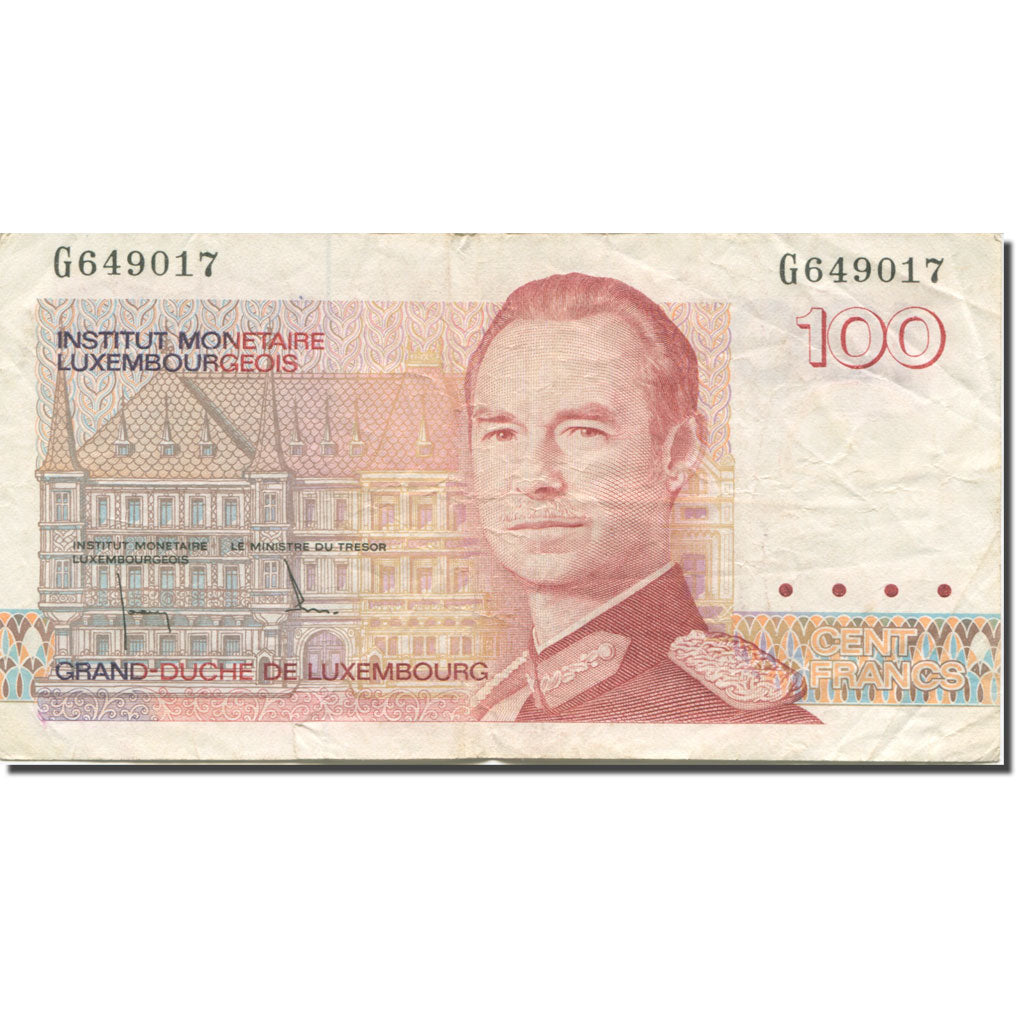 Geldschein, Luxemburg, 100 Francs, 1986, Undated (1986), KM:58a, S