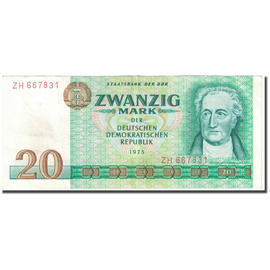 Nota, Alemanha - República Democrática, 20 Mark, 1975, Undated (1975), KM:29a