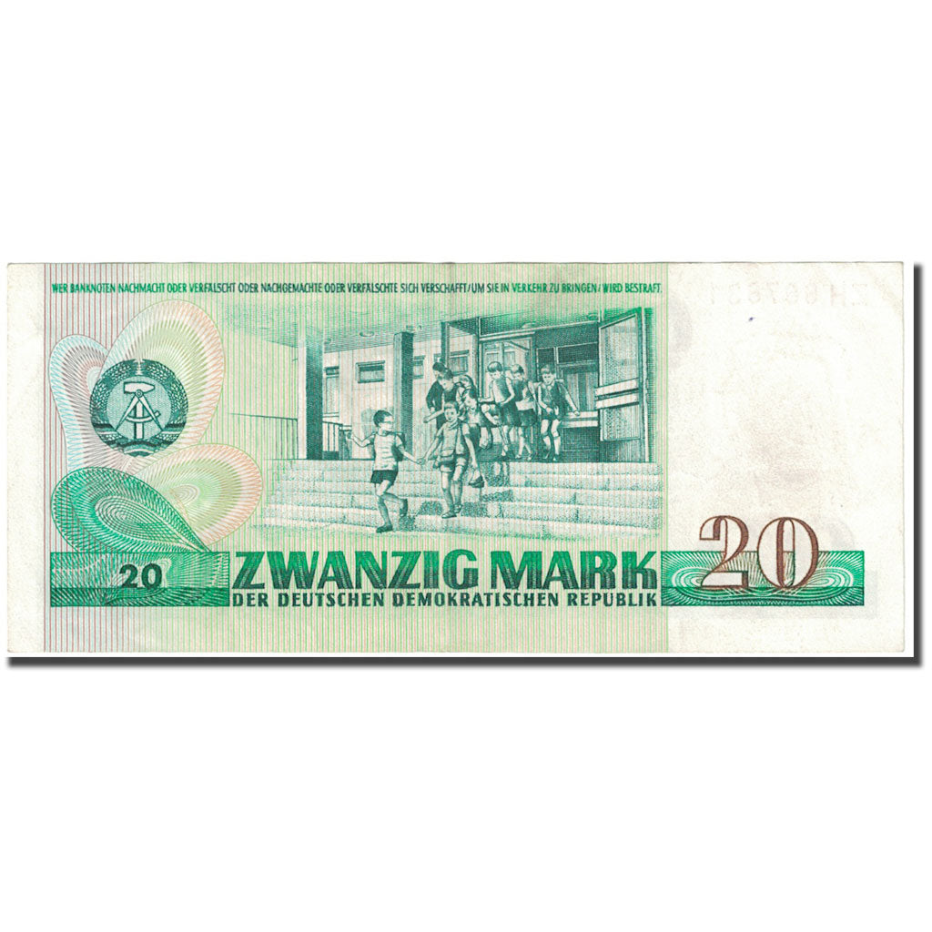 Nota, Alemanha - República Democrática, 20 Mark, 1975, Undated (1975), KM:29a