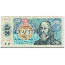 Banknot, Czechosłowacja, 20 Korun, 1988, Undated (1988), KM:95, VF(20-25)