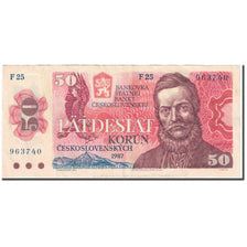 Banknote, Czechoslovakia, 50 Korun, 1987, Undated (1987), KM:96a, VF(20-25)