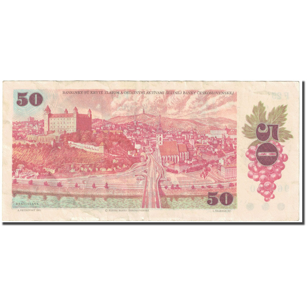 Banknote, Czechoslovakia, 50 Korun, 1987, Undated (1987), KM:96a, VF(20-25)