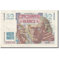 França, 50 Francs, Le Verrier, 1946, 1946-05-31, VF(30-35), Fayette:20.5