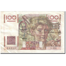 France, 100 Francs, Jeune Paysan, 1952, 1952-04-03, EF(40-45), Fayette:28.32
