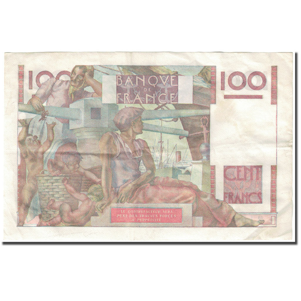 France, 100 Francs, Jeune Paysan, 1952, 1952-04-03, EF(40-45), Fayette:28.32