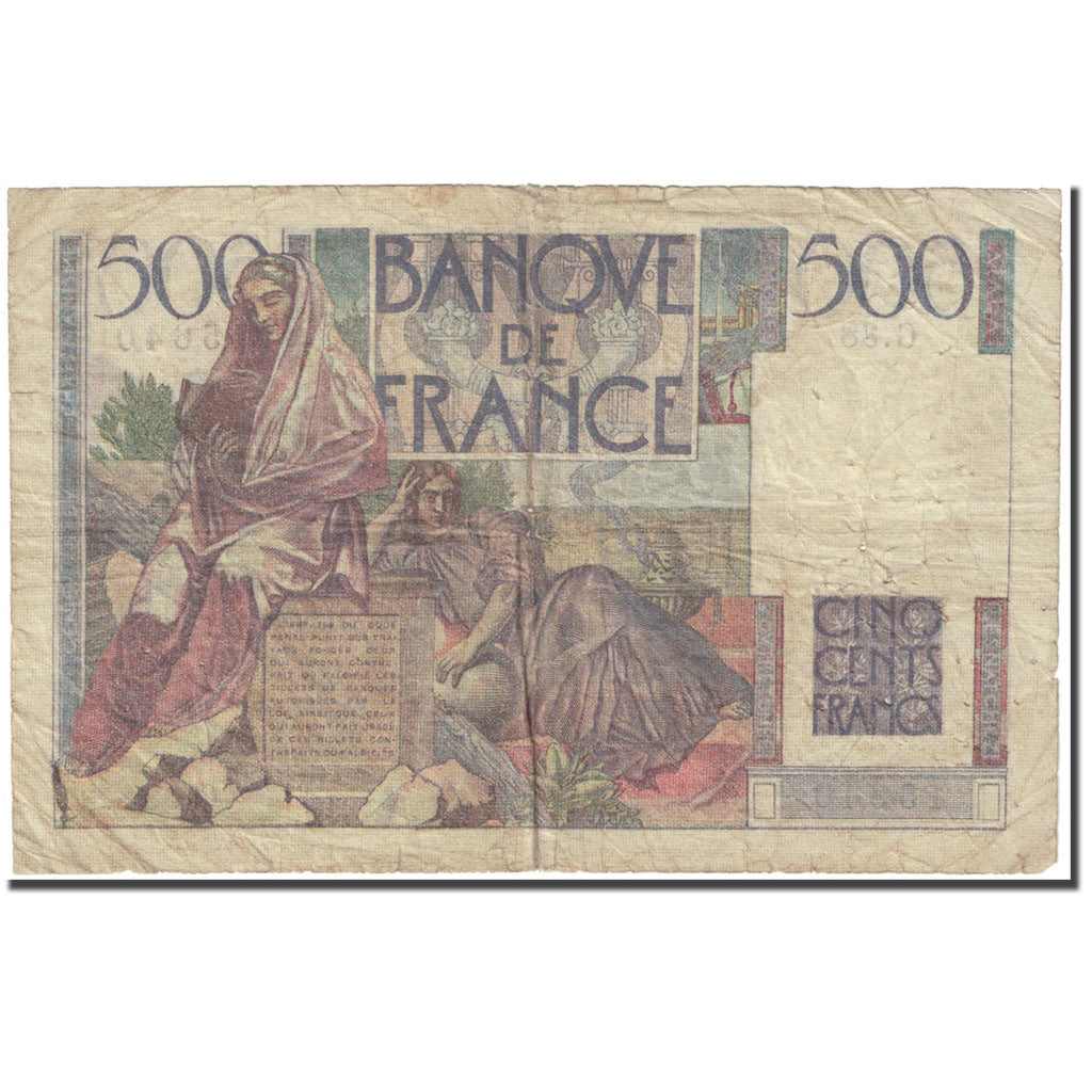 Frankreich, 500 Francs, Chateaubriand, 1945, 1945-11-07, GE, Fayette:34.3