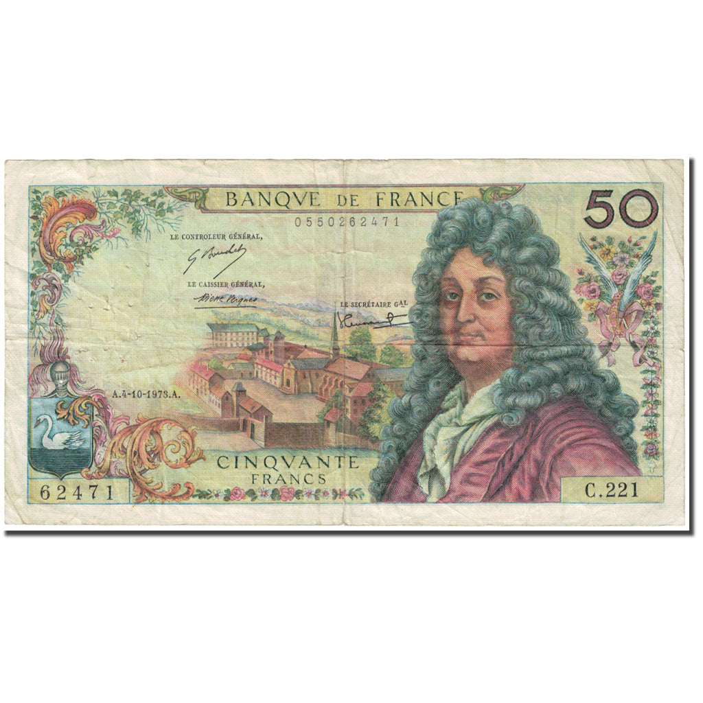Francia, 50 Francs, Racine, 1973, 1973-10-04, RC+, Fayette:64.24, KM:148d